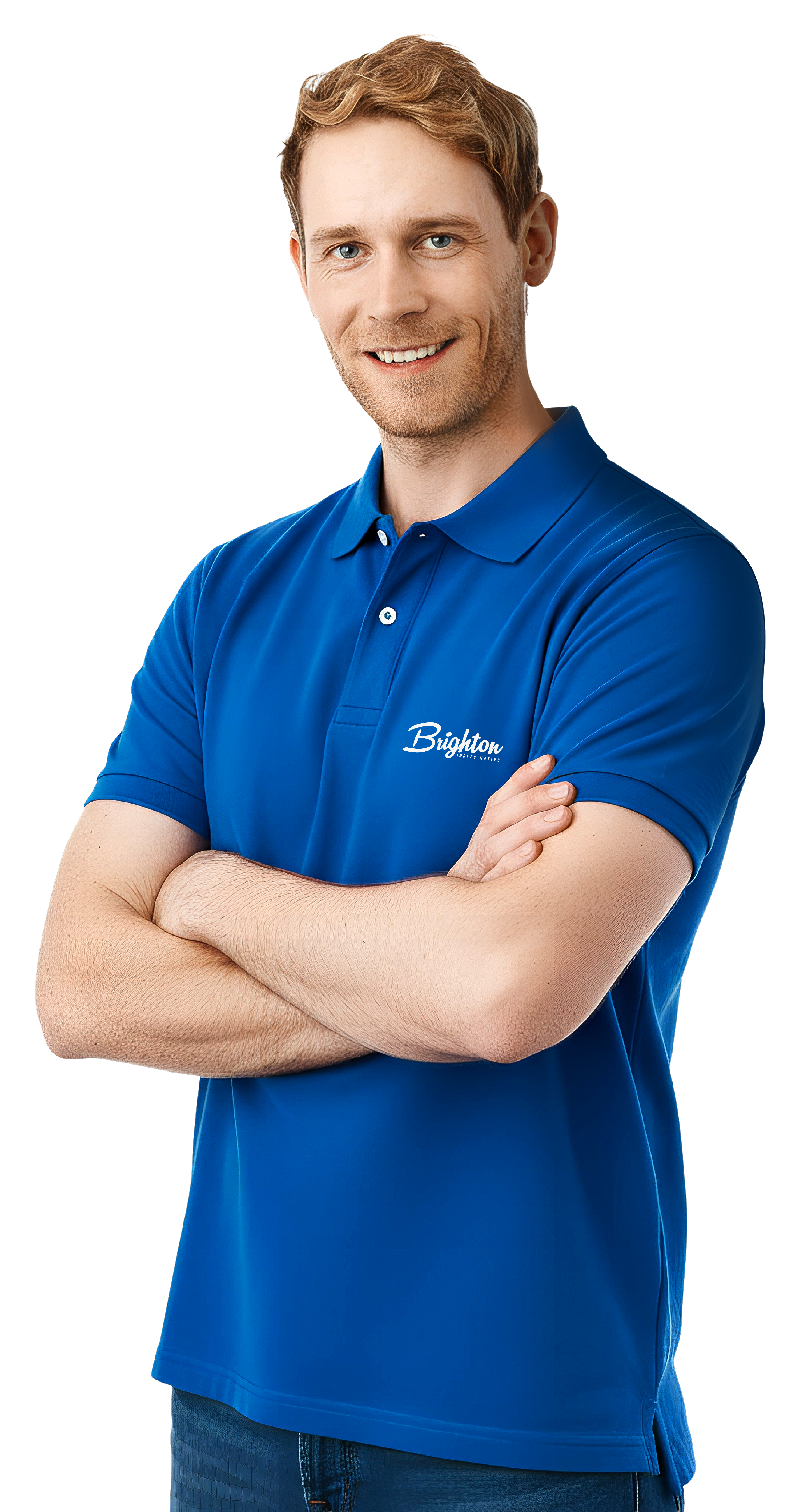 Hombre Polo Azul